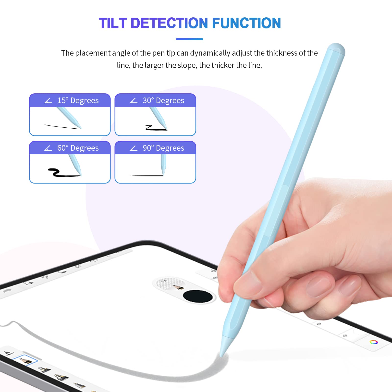 Stylus Pen for Touch Screens, iPad Pencil 2nd Generation with Wireless Charging