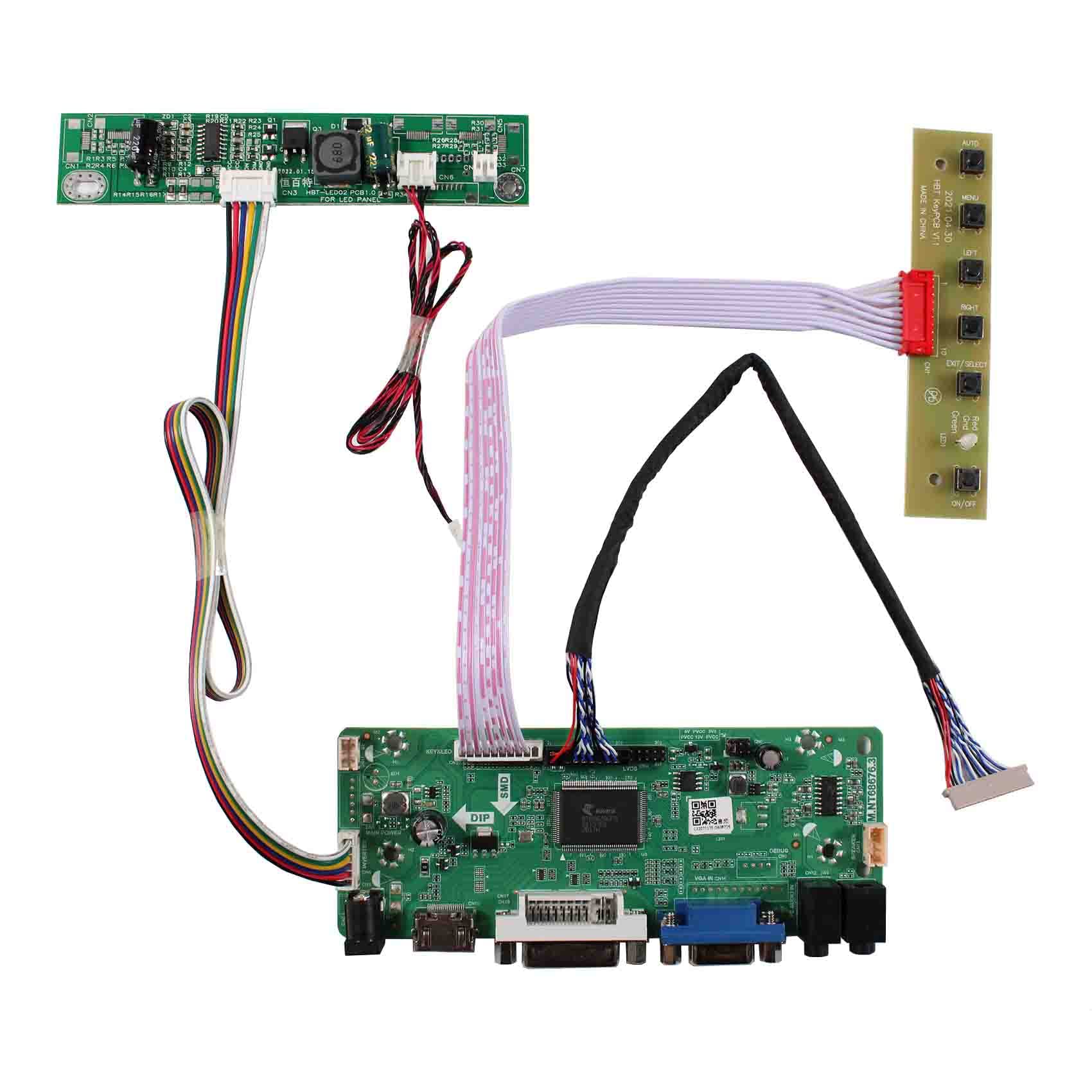 FanyiTek HDMI VGA DVI Audio Controller Board for 15 inch 1024x768 G150XG01 V2 4:3 20 pin WLED LVDs TFT LCD Screen