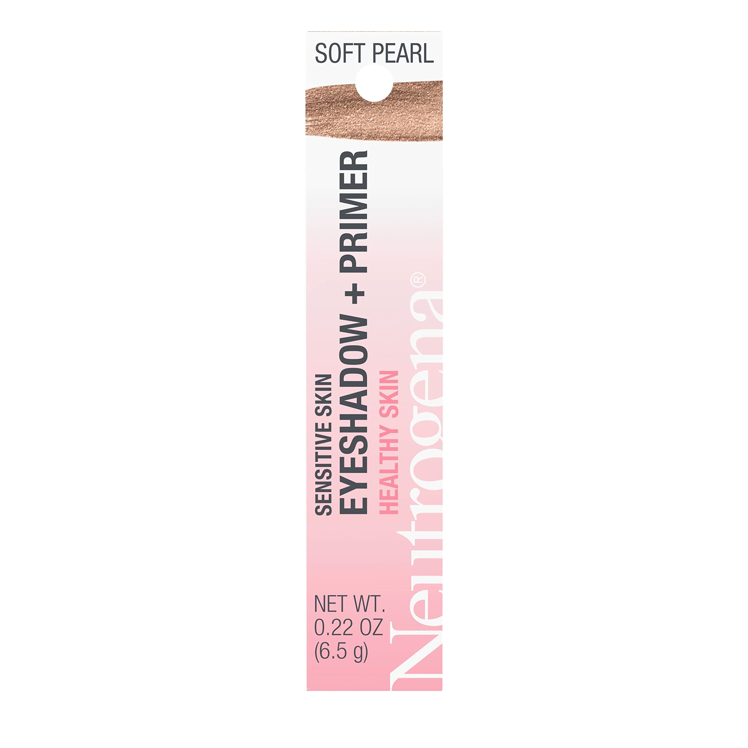 Neutrogena Sensitive Skin Eyeshadow + Primer, a Longwearing, 2-in-1 Metallic Eyeshadow for Sensitive Skin with Pro-Vitamin B5, Lightweight Cream-to-Powder Formula, Soft Pearl, 0.22 oz