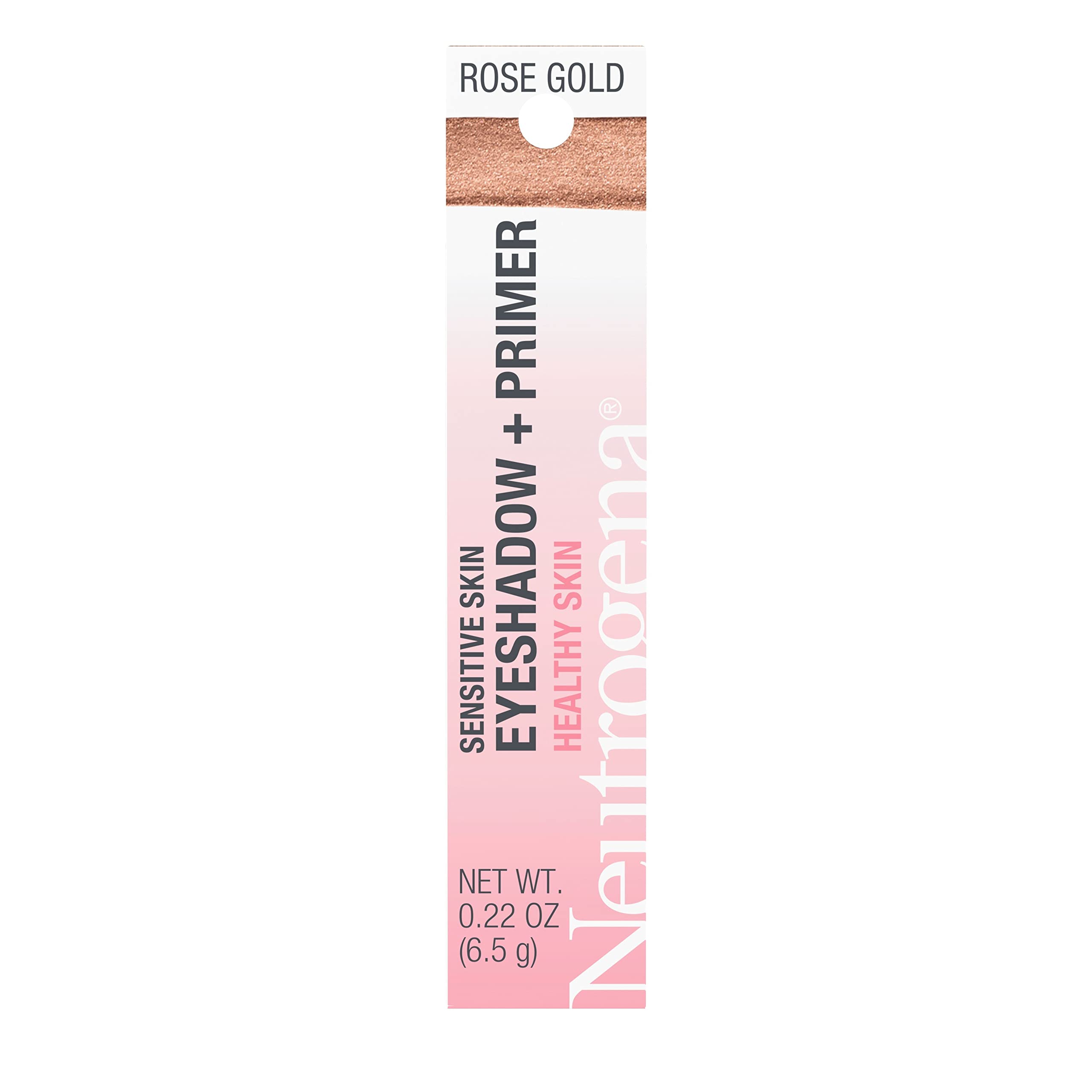 Neutrogena Sensitive Skin Eyeshadow + Primer, a Longwearing, 2-in-1 Metallic Eyeshadow for Sensitive Skin with Pro-Vitamin B5, Lightweight Cream-to-Powder Formula, Warm Taupe, 0.22 oz