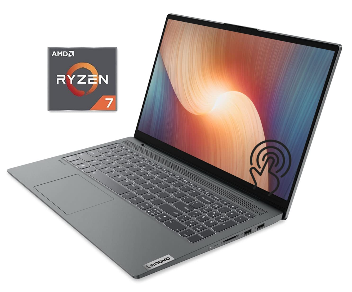 Lenovo IdeaPad Flex 5 Laptop, 16" WUXGA (1920x1200) IPS Touchscreen, 8-core AMD Ryzen 7 5700, Wi-Fi 6, FHD Webcam, Fingerprint Reader, USB-C, Windows 11 Home, W/Mouse Pad (16GB RAM | 1TB PCIe SSD)