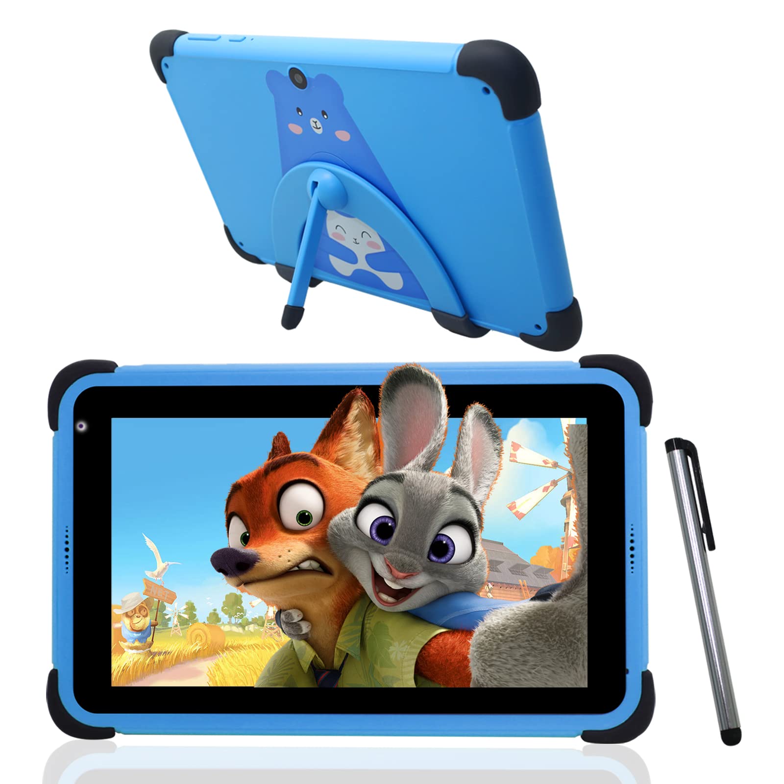 weelikeit Kids Tablet 8 inch Android 11, Learning Tablet for Toddlers, 2+32GB Children Tablets with WiFi 6, Bluetooth, Kids App Pre-Installed, YouTube, Netflix, Case, Stand, Stylus(Blue)