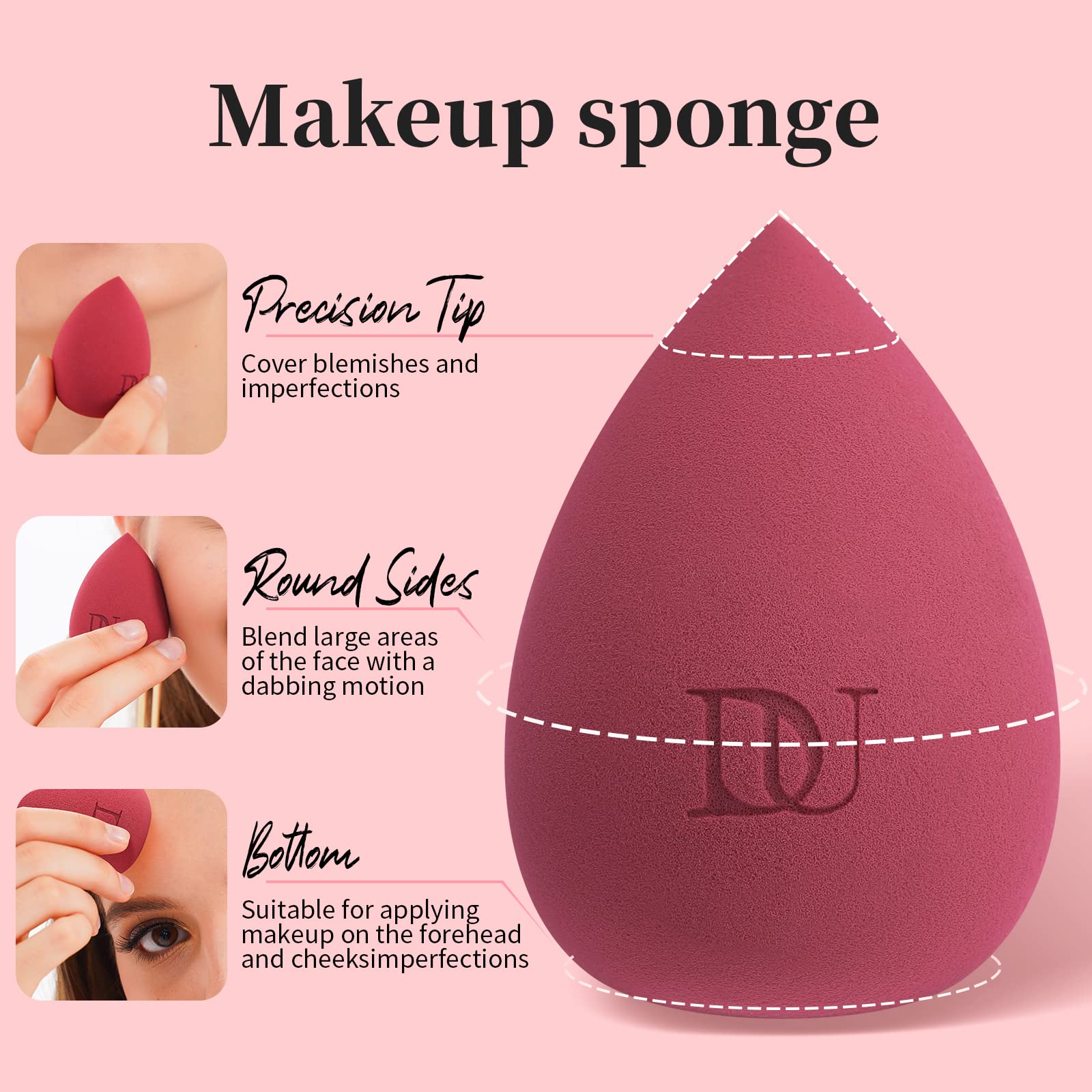 DUcare Makeup Brushes Duo End Makeup Blender Sponge