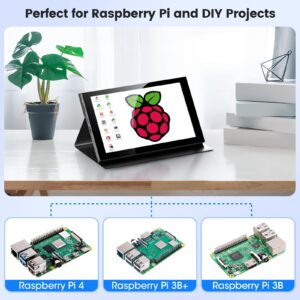 Eyoyo 7 inch Monitor, 7" IPS Panel 1024x600 5-Points Capacitive Touchscreen Portable Raspi Monitor Screen Mini HDMI Monitor for Raspi/Laptop/PC/Game Console