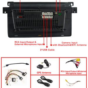 for BMW-3-Series-E46-1999-2004,with 1G RAM 32G ROM Bluetooth GPS Navigation Touch Screen EZoneTronics,9 inch Capacitive Touch Screen High Definition ezone-e46-132