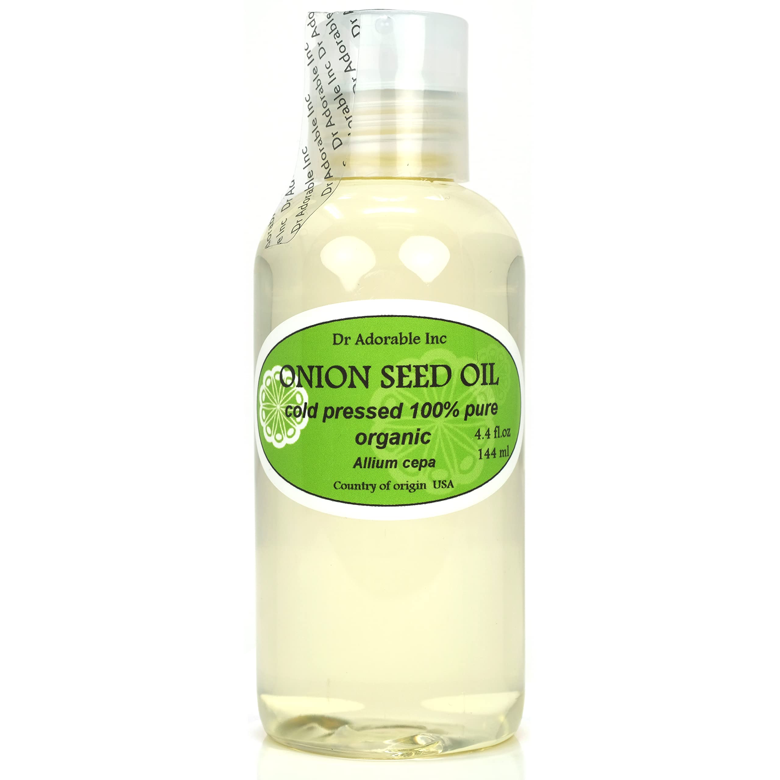 Dr Adorable - 4 oz - Onion Seed Oil - 100% Pure Natural Premium Organic Cold Pressed