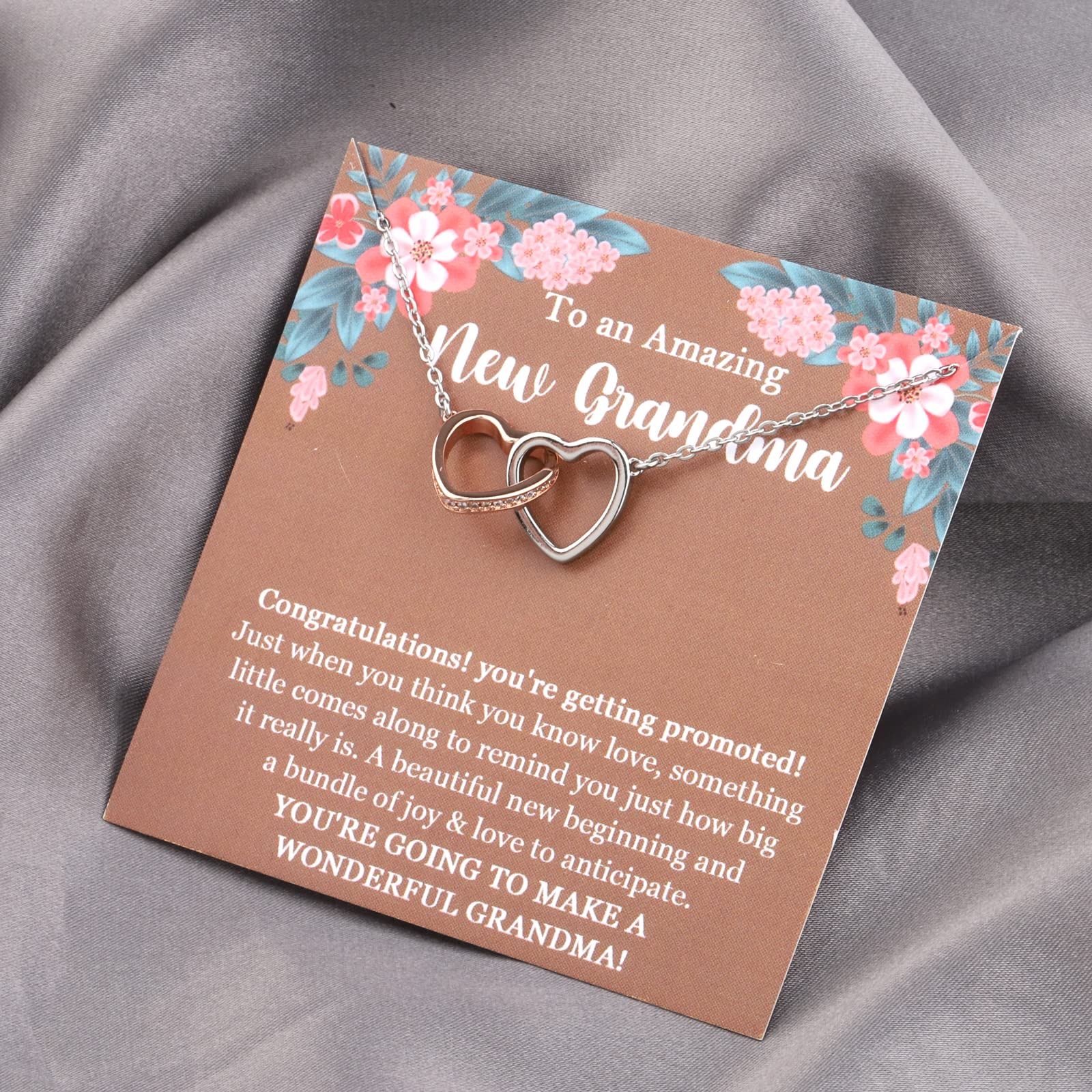 MYOSPARK New Grandma Gift First Time Grandma Necklace Grandma to Be Jewelry Baby Announcement Gift for New Grandma (New Grandma NL)