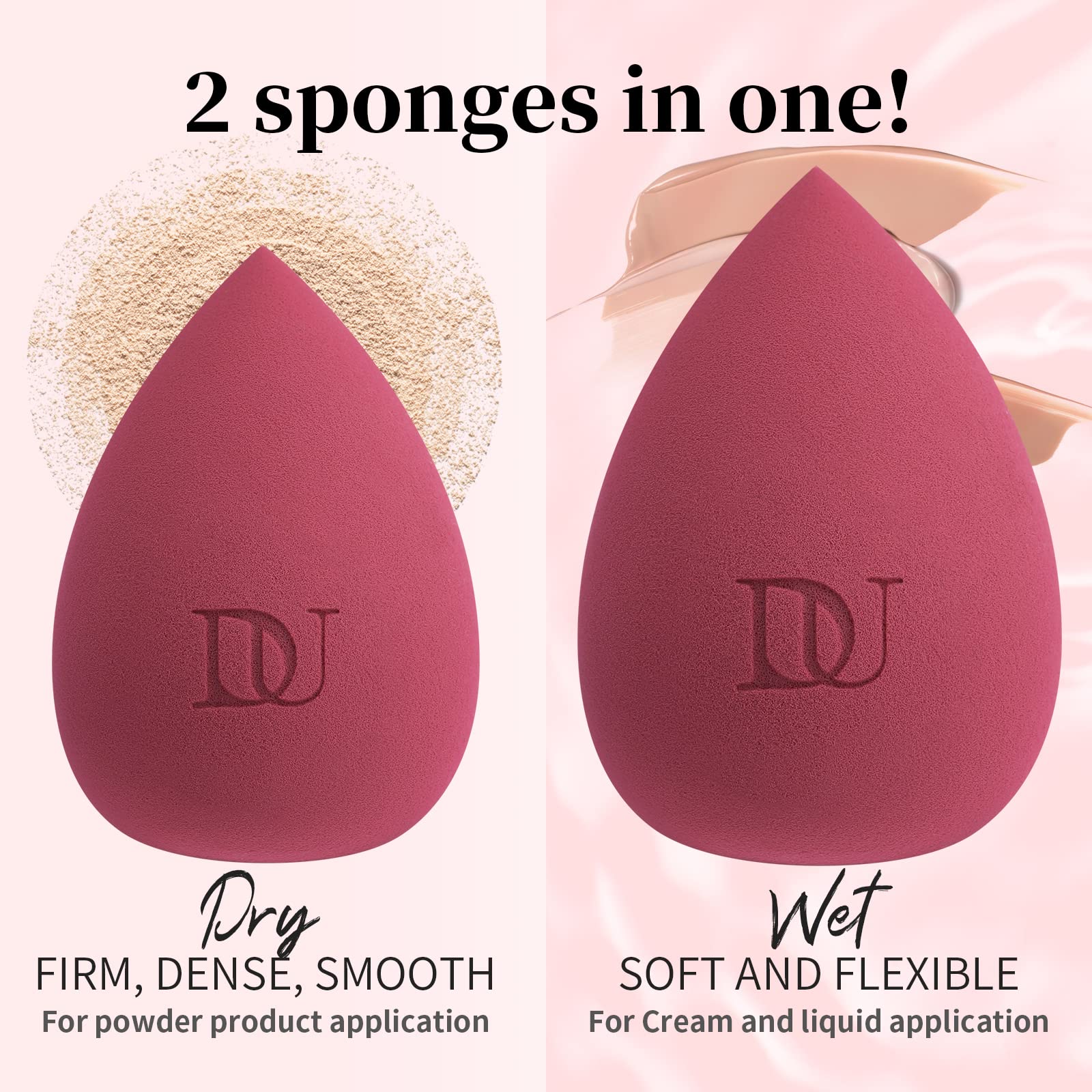 DUcare Makeup Brushes Duo End Makeup Blender Sponge