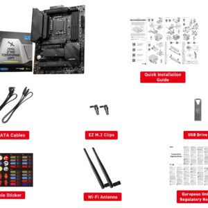 MSI MAG Z790 Tomahawk WiFi Gaming Motherboard (Supports 12th/13th/14th Gen Intel Processors, LGA 1700, DDR5, PCIe 5.0, M.2, 2.5Gbps LAN, USB 3.2 Gen2, HDMI/DP, Wi-Fi 6E, Bluetooth 5.3, ATX)