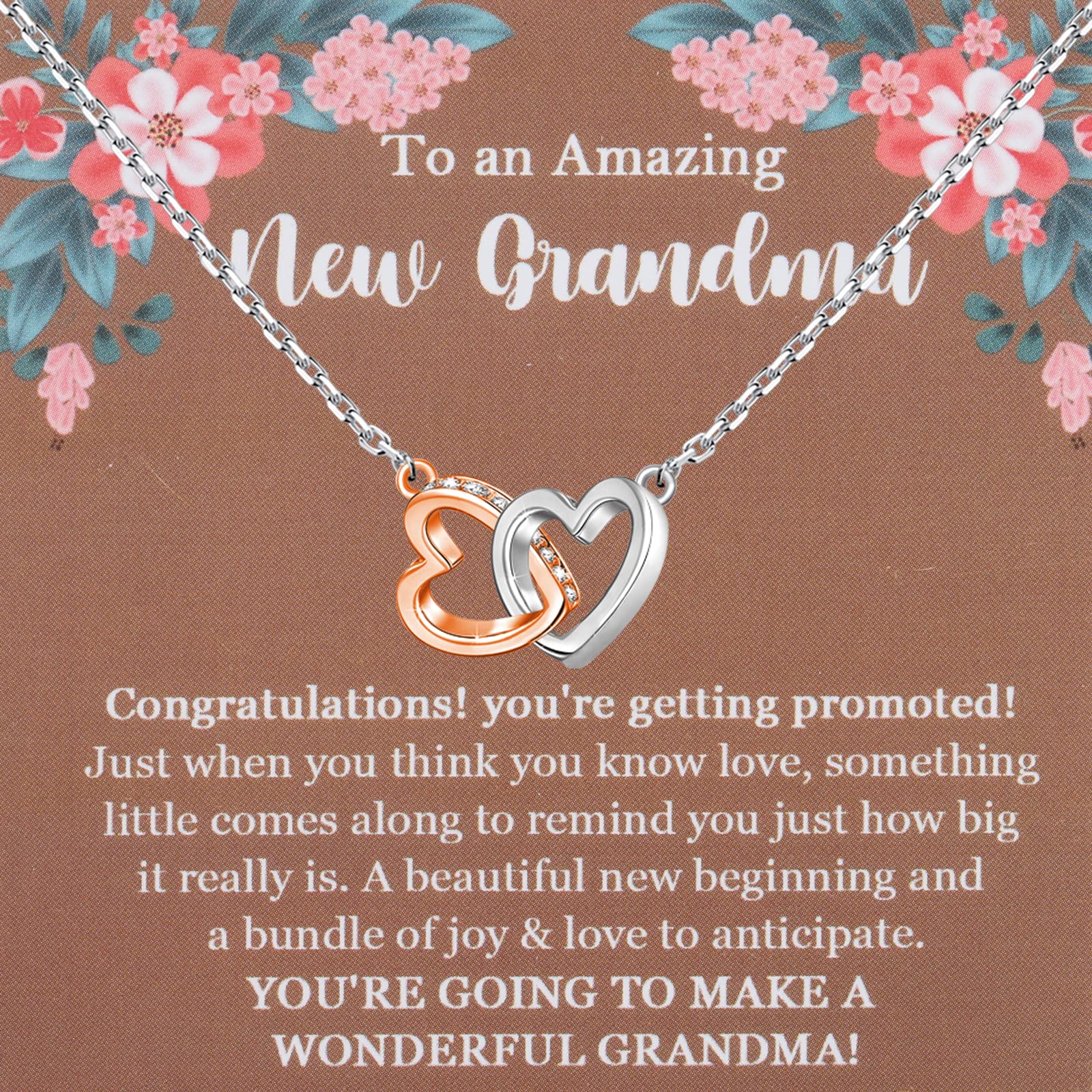 MYOSPARK New Grandma Gift First Time Grandma Necklace Grandma to Be Jewelry Baby Announcement Gift for New Grandma (New Grandma NL)