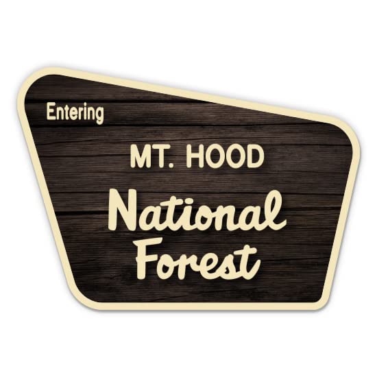 Squiddy Mount Hood National Forest - Vinyl Sticker for Car, Laptop, Notebook (5" Wide)