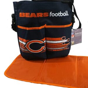 Rico Chicago Football Bears Baby Diaper Bag with Adjustable Padded Shoulder Strap & Changing Pad