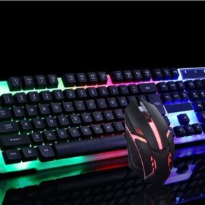 OJOINK Gaming Keyboard and Mouse Combo, LED Colorful Keyboard,for PC/Laptop (Size : 1)