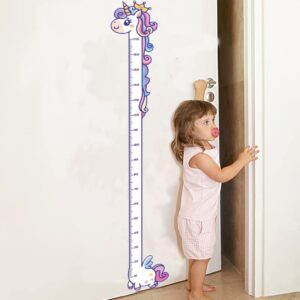 Vinyl Peel and Stick Growth Chart Sticker Cute Unicorn Nursery Wall Decor Decal Kids Room Bedroom Decoration Height Measurements