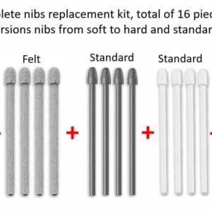 16X Nibs Tips Refill Replacmenet for Marker Remarkable 2 Stylus Tablet Pen Standard Hard Soft Tips