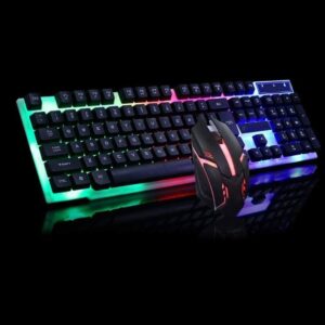 OJOINK Gaming Keyboard and Mouse Combo, LED Colorful Keyboard,for PC/Laptop (Size : 1)