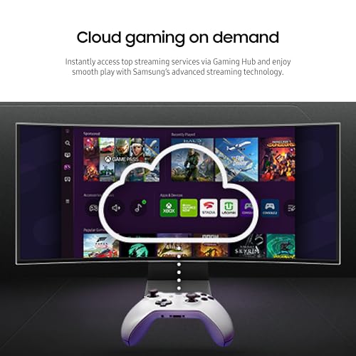 SAMSUNG 34" Odyssey G85SB Series QD-OLED Ultra WQHD Curved Gaming Monitor, 175Hz, 0.03ms, DisplayHDR True Black 400, AMD FreeSync Premium Pro, Advanced Game Streaming, LS34BG850SNXZA, 2023