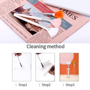 15 Pieces Fan Brushes Soft Facial Applicator Brushes Acid Applicator Brush Cosmetic Makeup Skincare Tools for Mud Cream