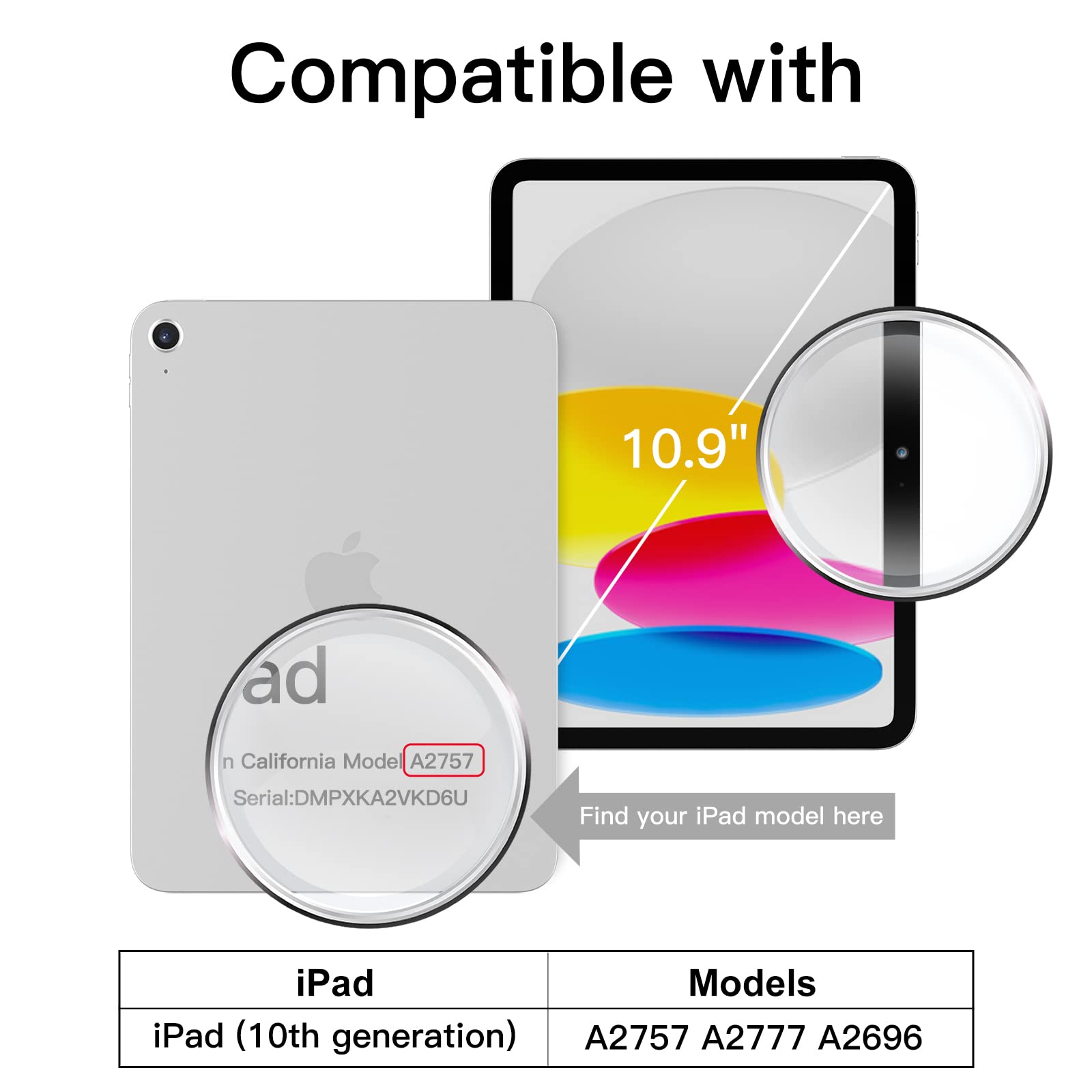 JETech Privacy Screen Protector for iPad 10 (10.9-Inch, 2022 Model, 10th Generation), Anti-Spy Tempered Glass Film