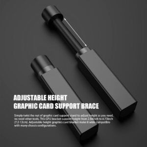 GPU Support Bracket,BERLAT Graphics Card GPU Brace Support,Adjustable Height Graphics Card Holder,Video Card Sag Holder Bracket, Universal VGA Graphics Card Holder - All-Aluminum Metal Material