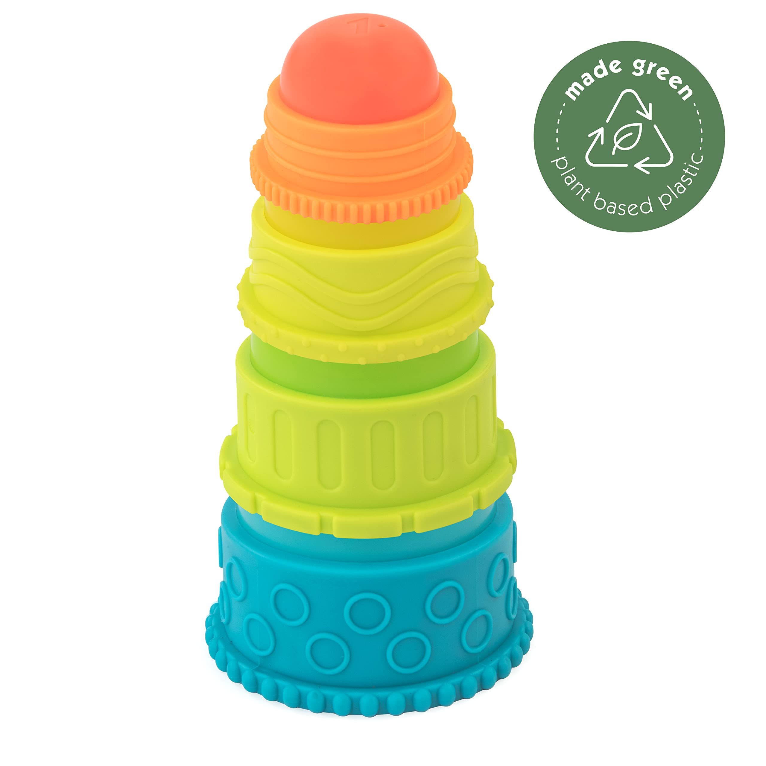 Sassy Eco Stack n’ Nest Cups | Made green with plant-based plastic | 6+ months