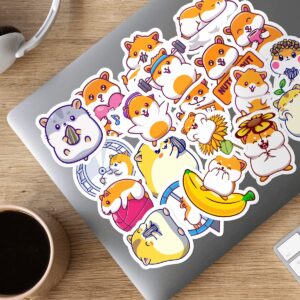 GOLEEX 20 Pack Pcs Hamster Waterproof Vinyl Sticker Cute Animal Stickers Items for Kids Boys Girls Teens Journaling Scrapbooking Decorations Water Bottle Phone Case Laptop Decals