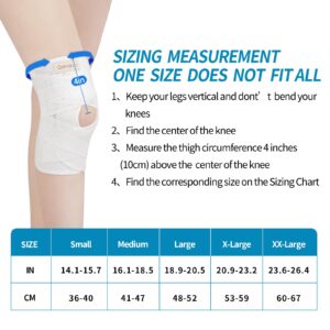 Galvaran Knee Brace with Side Stabilizers for Meniscal Tear Knee Pain ACL MCL Arthritis Injuries Recovery, Breathable Adjustable Knee Support for Men and Women