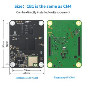 BIGTREETECH CB1 V2.2 Core Control Board 100M 1GB DDR3 RAM Motherboard Support HDMI5 Klipper/Debian for Manta E3 EZ/Manta M4P/Manta M5P/Manta M8P, PI4B Adapter V1.0, Raspberry-pi 4 3D Printer Board