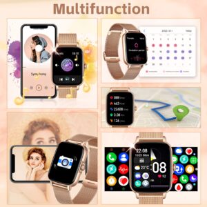 Smart Watch for Women (Answer/Make Calls) 1.69" HD Touch Screen Fitness Tracker with Heart Rate Blood Pressure Sleep Monitor Activity Tracker Sports Watch Compatible with iPhone Samsung Android Phone