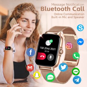 Smart Watch for Women (Answer/Make Calls) 1.69" HD Touch Screen Fitness Tracker with Heart Rate Blood Pressure Sleep Monitor Activity Tracker Sports Watch Compatible with iPhone Samsung Android Phone