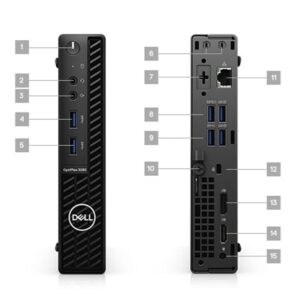 Dell Optiplex 3080 Micro Tower Desktop | Core i5-10500T - 128GB SSD Hard Drive - 8GB RAM | 6 cores @ 3.8 GHz Win 11 Pro Black (Renewed)