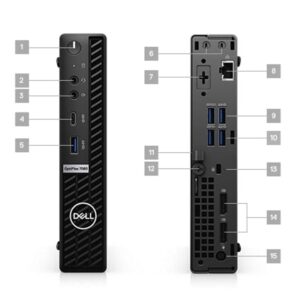 Dell Optiplex 7080 Micro Tower Desktop | Core i7-10700T - 512GB SSD Hard Drive - 16GB RAM | 8 cores @ 4.5 GHz Win 11 Pro Black (Renewed)