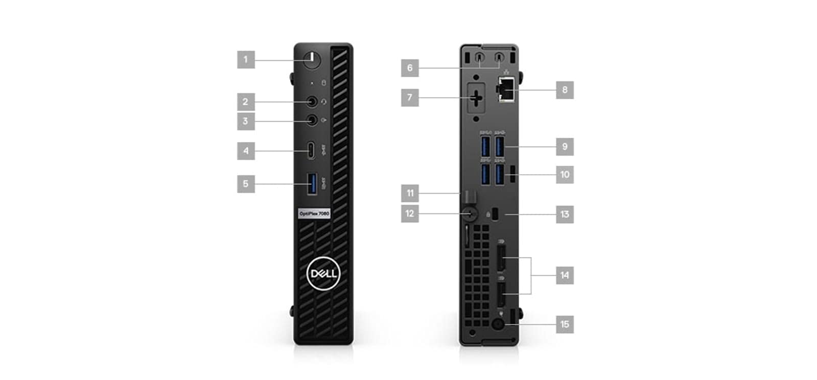 Dell Optiplex 7080 Micro Tower Desktop | Core i7-10700T - 512GB SSD Hard Drive - 16GB RAM | 8 cores @ 4.5 GHz Win 11 Pro Black (Renewed)