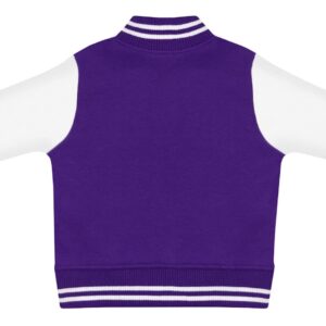 Creative Knitwear Varsity Bomber Jacket - Purple Letterman Jacket Size 0-3M