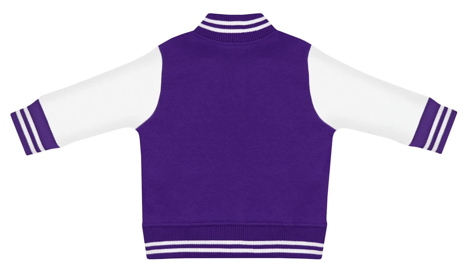 Creative Knitwear Varsity Bomber Jacket - Purple Letterman Jacket Size 0-3M