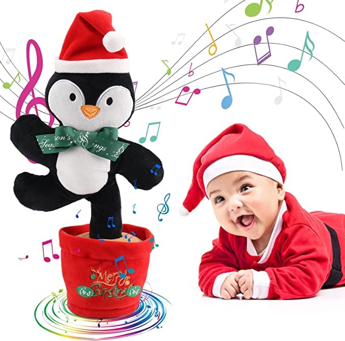 Emoin Dancing Cactus Baby Toys 6 to 12 Months, Singing Dancing Christmas Toys for Baby Boys Girls Musical Christmas Stuffed Animals Christmas Decorations Indoor Kids