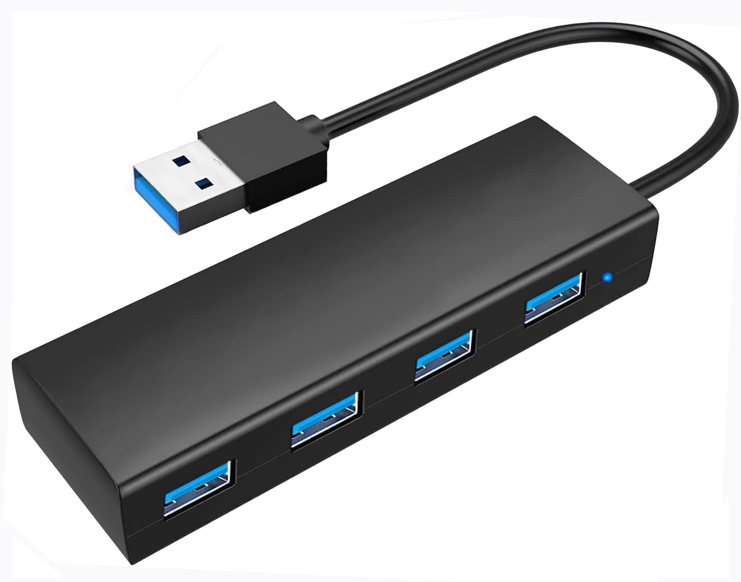 USB 3.0 Hub 4-Port 5Gbps, JUEJUEZI USB Splitter Expander for MacBook, Laptop, Xbox, Flash Drive, HDD, Console, Printer, Camera, Keyborad, Mouse, Windows 10/8, Linux, 1m/3.3ft