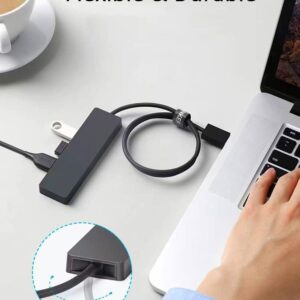 USB 3.0 Hub 4-Port 5Gbps, JUEJUEZI USB Splitter Expander for MacBook, Laptop, Xbox, Flash Drive, HDD, Console, Printer, Camera, Keyborad, Mouse, Windows 10/8, Linux, 1m/3.3ft