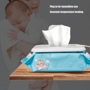 Baby Wipes Warmer Travel Wipes Warmer Portable Thermostat Temperature USB Fast Heating Wipes Warmer for Car Use(White)