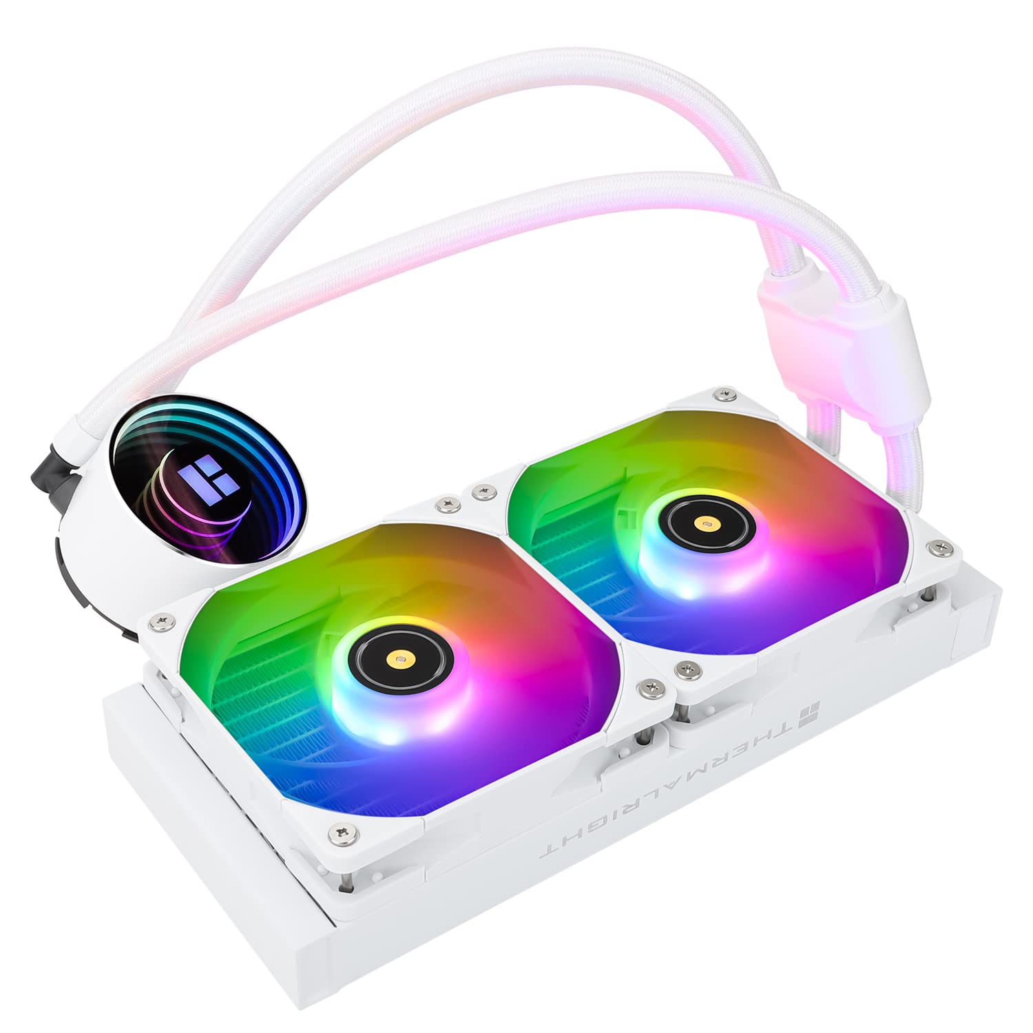 Thermalright Frozen Notte 240 WHITE ARGB Water Cooling CPU Cooler, 240 White CPU Cooler Specifications, Double PWM Fans, S-FDB V2 Bearings, Suitable for AMD/AM4 AM5, Intel LGA 1700/1150/1151/1200/2011