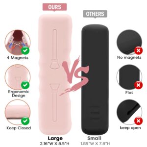 3Pack Travel Silicone Makeup Brush Case Bag Soft Cute Portable Cosmetic Brushes Holders,Waterproof Makeup Brushes Organizer for Traveling with Magnetic Closure-Black,Pink,Khaki