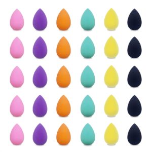 GFOUNS small mini beauty blender bulk makeup sponge for face : 30 pcs mulit-colored makeup sponges for foundation,blending (30 pcs)