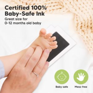 KeaBabies Inkless Baby Hand And Footprint Kit Frame and 2-Pack Inkless Hand and Footprint Kit - Personalized Baby Picture Frame for Newborn - Ink Pad for Baby Hand and Footprint - Mess Free Baby Frame