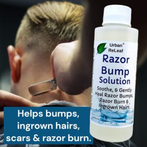 Urban ReLeaf Razor Bump Solution ! Natural Sea Salt and Tea Tree. Soothe & Gently Calm Shaving Bumps, Burns & Ingrown Hairs. Made fresh in USA! Helps Irritation.