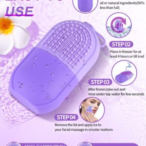 MYSEXY Ice Roller for Face & Eye, Beauty Facial Ice Rollers Ice Holder Mold Face Puffiness Relief Massage Skin Care Tools for Brighten Lubricate Shrink Pores Remove Fine Lines (Purple)