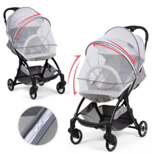 Beberoad Love Mosquito Net 2 Pack Stroller Mosquito Net & Bassinet Mosquito Net (White)