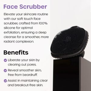 The Man Face Scrubber - Silicone Face Scrubber for Men, Gentle Exfoliator Face Massager, Flex Face Brush for Men, Removes Dead & Dry Skin, Face & Skin Care Grooming, Shower Facial Cleansing Brush