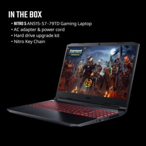 acer Nitro 5 15.6" FHD 144Hz Gaming Notebook, Intel Core i7-11800H Processor, NVIDIA GeForce RTX 3050 Ti, 4 Ports, Killer Wi-Fi, Backlit Keyboard, HDMI, Webcam, Win 11 Home (16GB RAM | 512GB SSD)