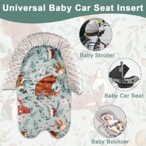 TANOFAR Baby Car Seat Cover & Infant Car Seat Insert and Strap Covers, Fit for Car Seats, Stroller, Bouncers, Woodland Animal