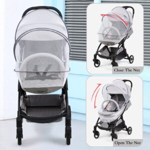 Beberoad Love Mosquito Net 2 Pack Stroller Mosquito Net & Bassinet Mosquito Net (White)